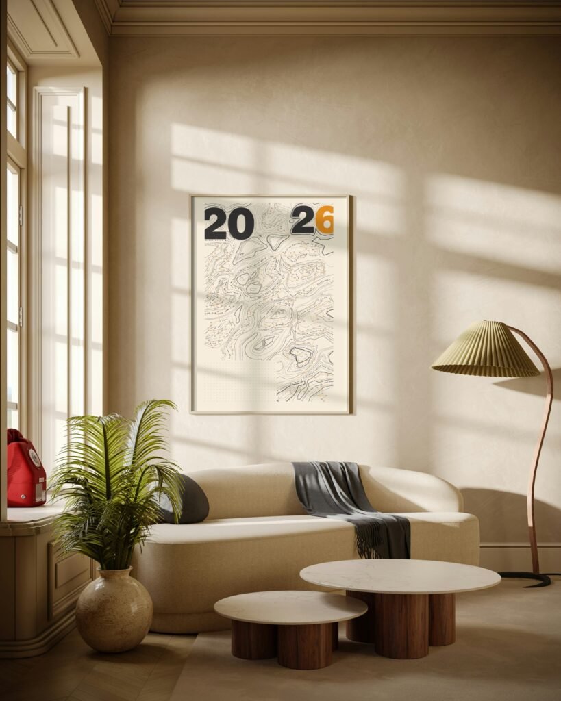 calendrier 2026 topographique pour tout fan de randonnée