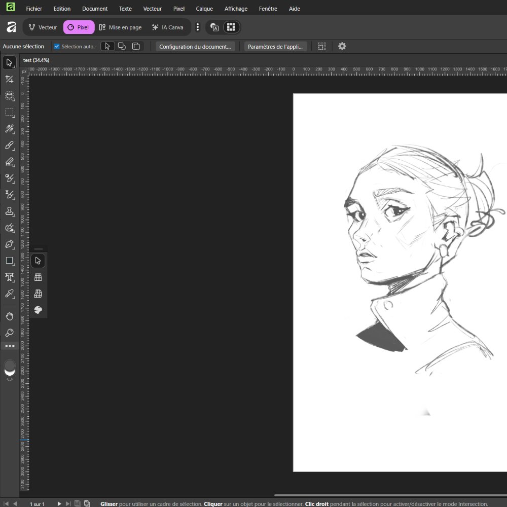 affinity studio gratuit, interface