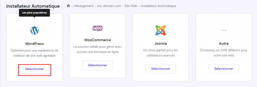 installer wordpress