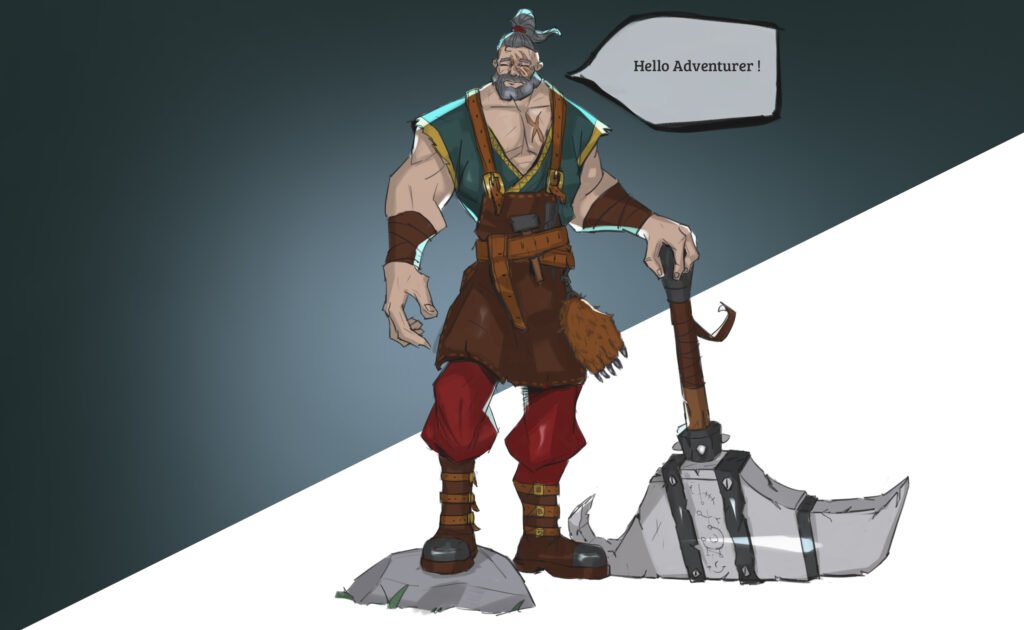 concept de personnage réaliser grace a mon apprentissage en autodidacte