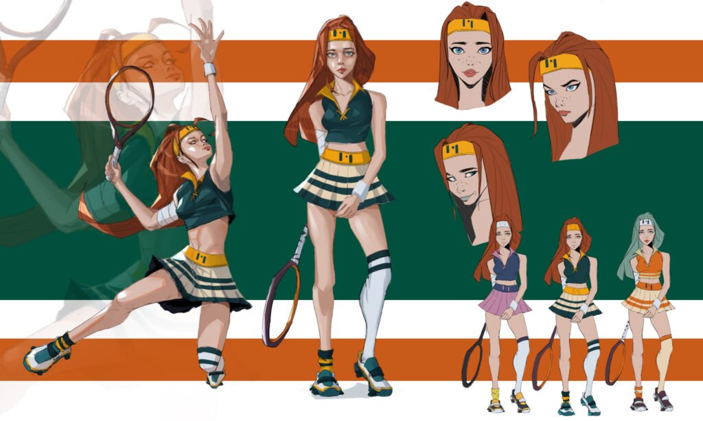 concept de personnage réaliser grace a mon apprentissage en autodidacte