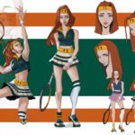 concept d'une tennis woman