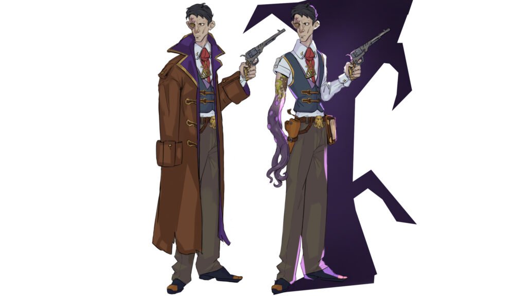 concept de personnage réaliser grace a mon apprentissage en autodidacte